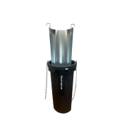 Wear insert made of metal for debris chute